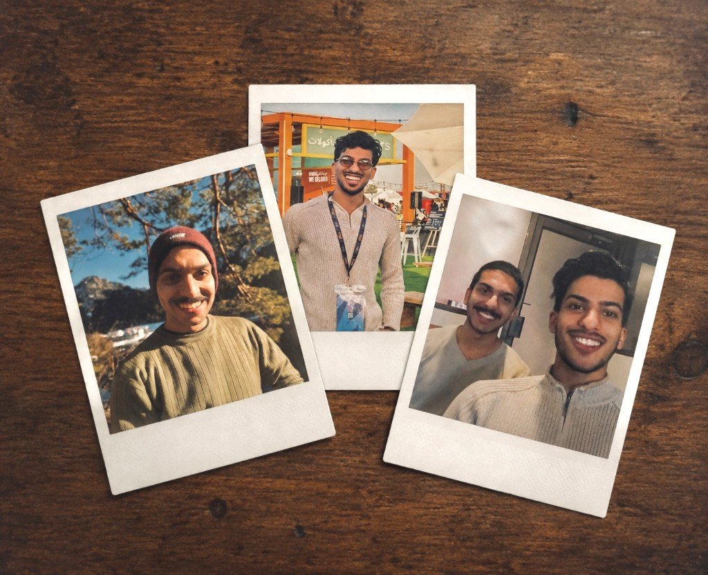 Polaroid photos of the Alphasol team